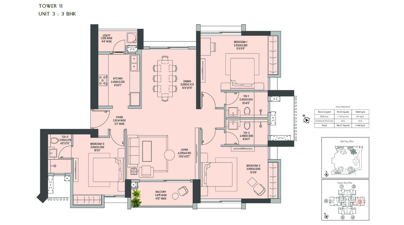 Raheja-Jade-City-3-BHK-1148-Sqft